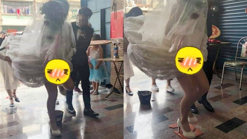 新娘裙撩太高春光外洩…網永生難忘