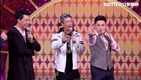 阿Ben、梁赫群與林智賢日前上《MUCH金點秀》比「吹功」大賽。圖／年代提供
