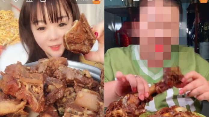 靠吃爆紅！正妹直播主一年變「大嬸」