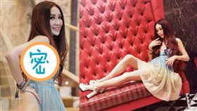 溫碧霞放送美腿與側胸。（圖／翻攝自溫碧霞微博）