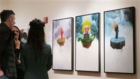 氣候變遷,駐紐約辦事處,舉辦,藝術展,環境議題(圖/中央社)