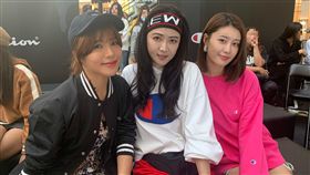 壯壯（左起）、張熙恩、林真亦一同相約參加潮牌走秀活動。（圖／多利安提供）