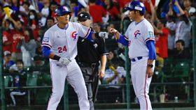 ▲林哲瑄世界棒球12強賽松田宣浩主審王柏融胡智為。（圖／記者林聖凱攝影）