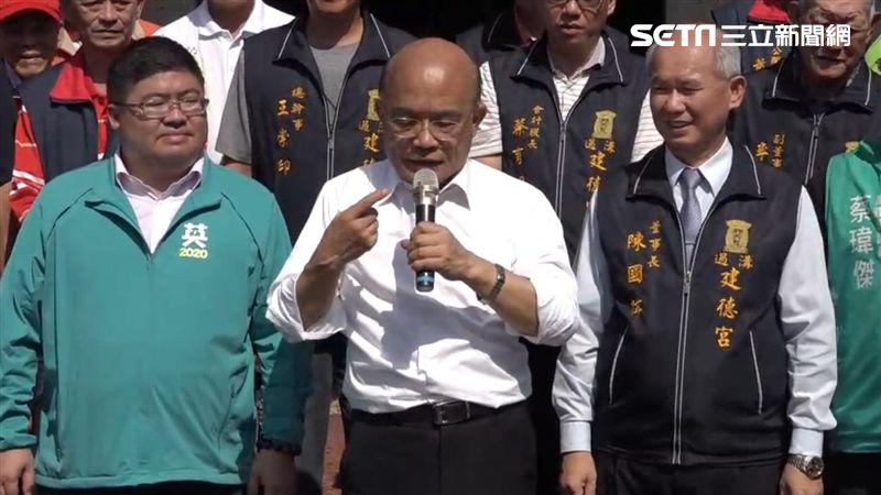 蘇貞昌替英拉票　「飛龍」駕到福氣到