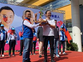 ▲朱立倫幫新北市立委參選人洪孟楷助選。（圖／朱立倫辦公室提供）