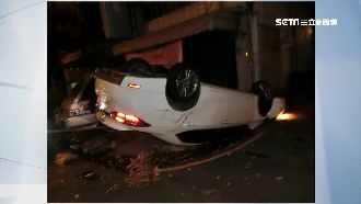 獨／情侶駕車出遊　連環狂撞3車1樹