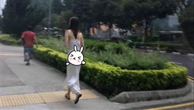白裙,丁字褲,透光,正妹,越南　圖／翻攝加藤軍路邊隨手拍