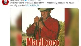 16:9
一生不抽菸！初代萬寶路牛仔去世　因小孩這句話請辭代言人
圖／翻攝自推特