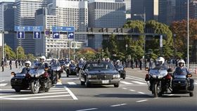 日皇德仁即位遊行「祝賀御列之儀」預定10日下午登場。圖為上午遊行預演。（共同社提供）