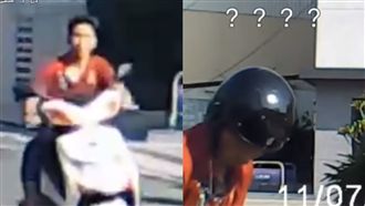 騎士慘摔車…下秒頭上憑空多「這頂」