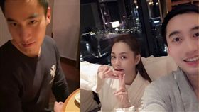 阿嬌老公賴弘國（左）被微博用戶「扒圈老祖」爆夜會女網紅。（圖／翻攝自微博）
