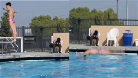 美國,跳水,正面,男大生（圖／翻攝自IG@bellarminebells）