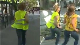 市長,跑步,逃跑,訪問,記者,智利,轉移,36計,兵法,Evelyn Matthei,政治,　圖／翻攝自YouTube