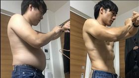他「波比跳」5個月！肥肚竟全變猛男肌…網秒打臉：別傻了（圖／翻攝自PTT）