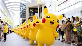 皮卡丘大量發生中,日本橫濱。（圖／翻攝自微信橫濱旅遊）