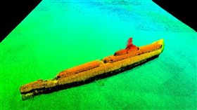 苦苦搜尋75年，美國最近終於在日本沖繩外海找到二戰期間失蹤的海軍潛艦「灰鯨艦」。圖為水下歷史遺跡調查機構Lost 52 Project公布灰鯨艦的聲納圖像。（圖／翻攝自Lost 52 Project網頁lost52project.org）