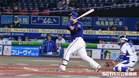 ▲12強陳俊秀敲出3分砲。（圖／記者王怡翔攝影）