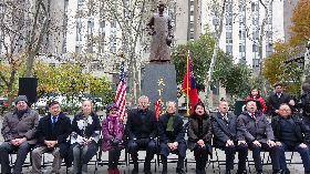 國父孫中山銅像  永久豎立曼哈頓華埠