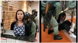 港警私闖大廈!女遭拘捕:我不會自殺