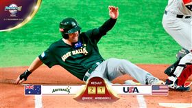 ▲澳洲2：1擊敗美國拿下本屆12強首勝。（圖／翻攝自WBSC臉書）