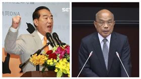 親民黨主席宋楚瑜，行政院長蘇貞昌。（組合圖／記者林士傑攝，資料照）