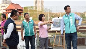 何欣純,視察旱溪,改善工程,再別康橋,美景再現(圖/中央社)