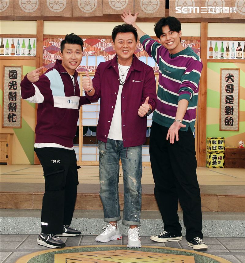 「國光幫幫忙之大哥是對的」改版記者會，主持人 庹宗康、張立東、風田。（記者邱榮吉/攝影）