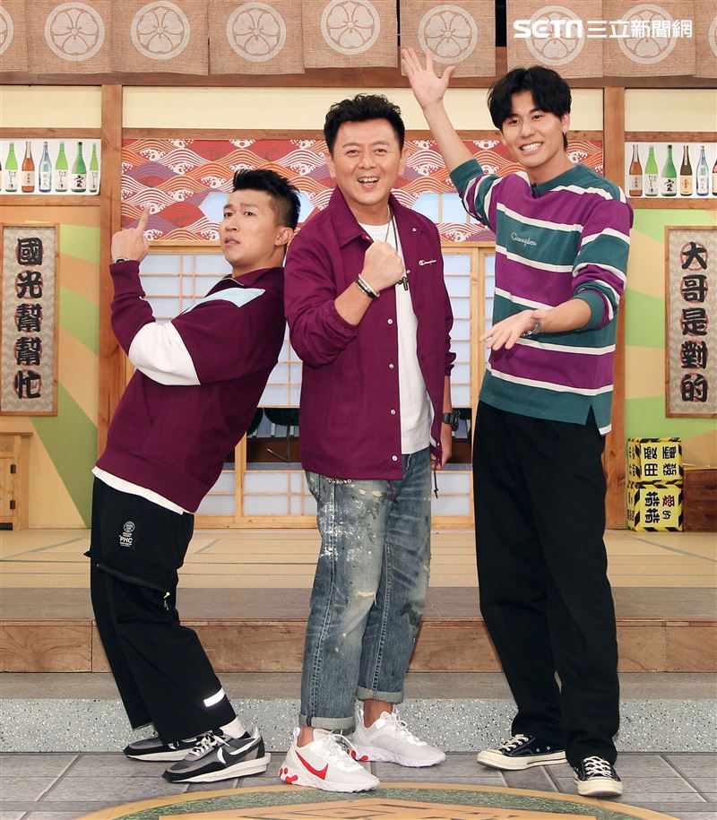 「國光幫幫忙之大哥是對的」改版記者會，主持人 庹宗康、張立東、風田。（記者邱榮吉/攝影）