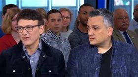 羅素兄弟為宣傳登上《GMA早安美國》節目受訪。（圖／翻攝自YouTube）