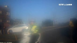 上廁所停紅線　男自認遭刁難與警大吵