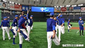 12強中華隊賽前練習。(圖／記者王怡翔攝影）