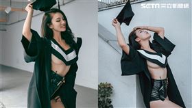 （圖／effi_hsintzu授權提供）學士服,正妹,火辣