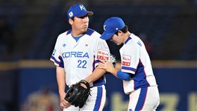 ▲12強韓國隊金賢洙激勵隊友成功，韓國隊擊敗墨西哥，奪下奧運門票。（圖／記者王怡翔攝影）