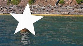 美國,火山湖,木樁,湖中老人