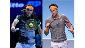 希臘選手西西帕斯（左）和奧地利選手提姆（右）接下來將在ATP世界巡迴年終賽決賽正面交鋒。（左圖取自twitter.com/StefTsitsipas、右圖取自twitter.com/ThiemDomi）