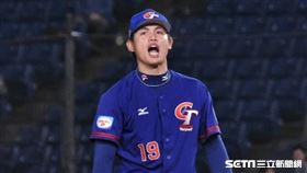 ▲12強張奕投完6局興奮吶喊。（圖／記者王怡翔攝影）