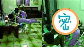 兒子,寫功課,媽媽,搞怪,不專心,椅子