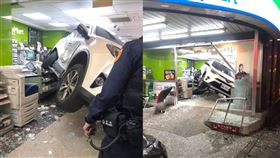 （圖／翻攝自爆料公社）桃園,車禍,休旅車,全家