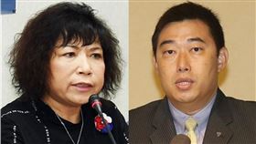 前警大教授葉毓蘭（左）列國民黨不分區名單，國民黨總統參選人韓國瑜國政顧問團成員、律師葉慶元（右）不滿葉毓蘭力挺港警，要求葉毓蘭知所進退回新黨。