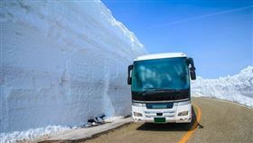 ▲雪牆比遊覽車還高出許多（圖／shutterstock.com）