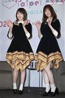 乃木坂46將於明年與粉絲們再度相約台北小巨蛋，成員高山一實、松村沙友理特別來台宣傳。（圖／記者林士傑攝影）