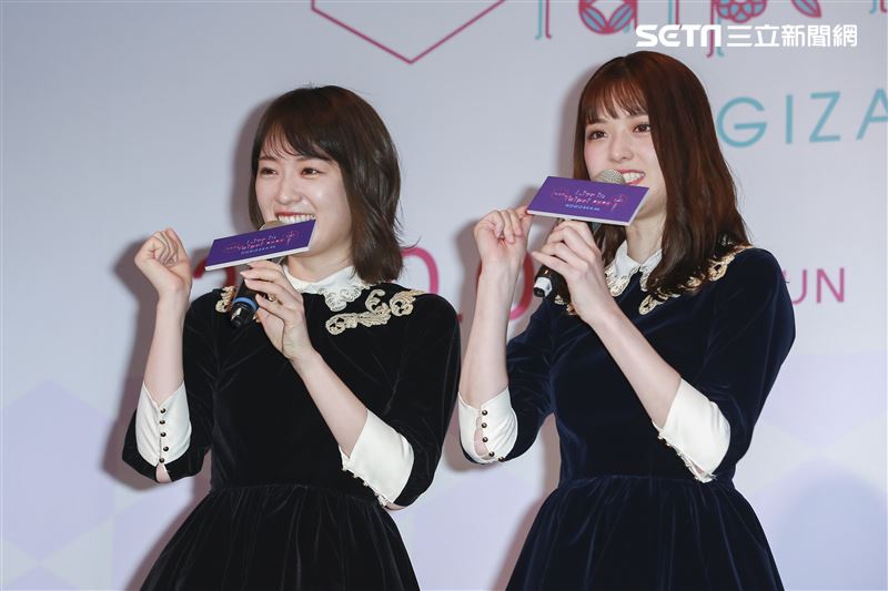 乃木坂46將於明年與粉絲們再度相約台北小巨蛋，成員高山一實、松村沙友理特別來台宣傳。（圖／記者林士傑攝影）