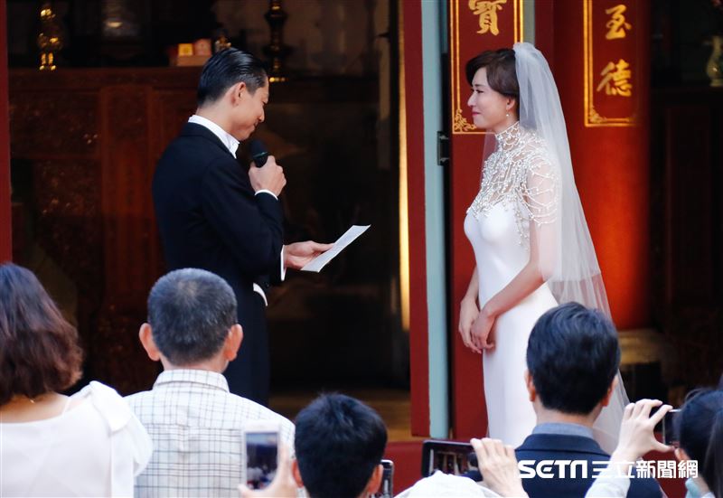 林志玲和AKIRA世紀婚禮。（圖／記者林聖凱攝影）