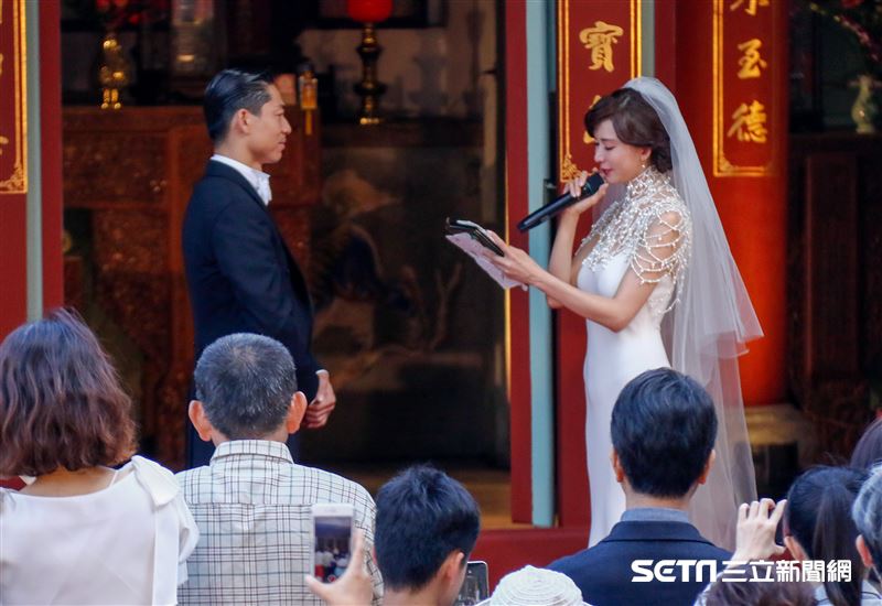 林志玲和AKIRA世紀婚禮。（圖／記者林聖凱攝影）