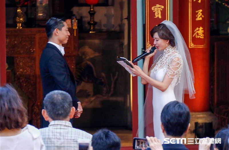 林志玲和AKIRA世紀婚禮。（圖／記者林聖凱攝影）