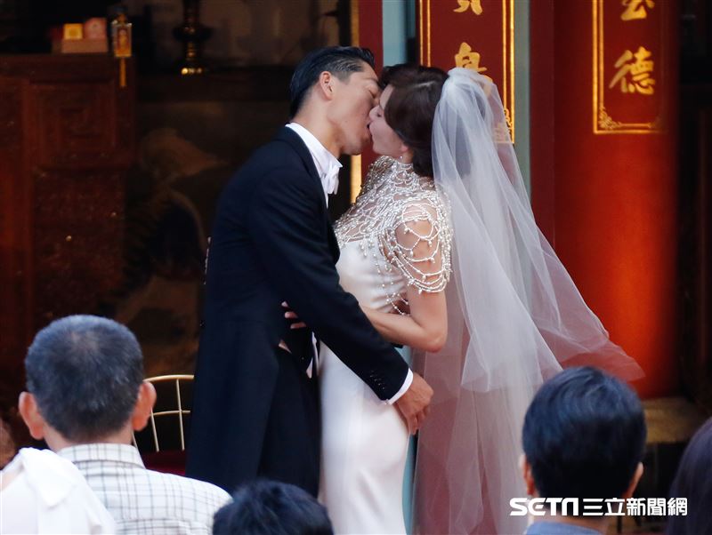 林志玲和AKIRA世紀婚禮。（圖／記者林聖凱攝影）