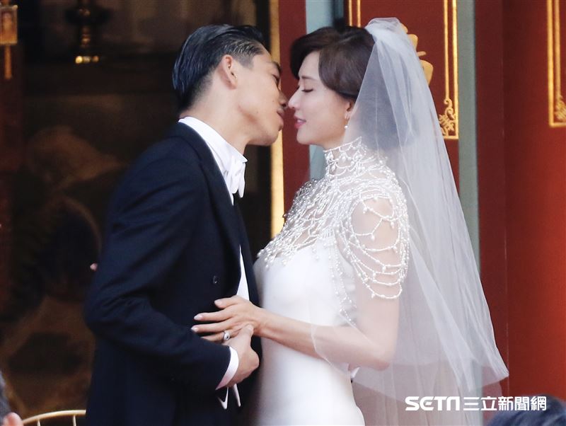 林志玲和AKIRA世紀婚禮。（圖／記者林聖凱攝影）