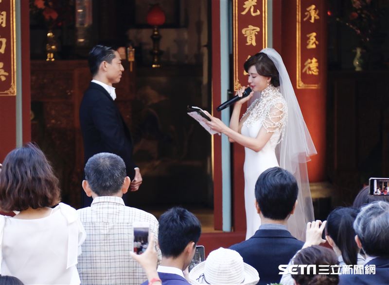 林志玲和AKIRA世紀婚禮。（圖／記者林聖凱攝影）