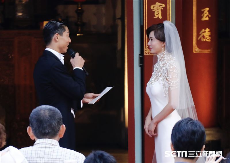 林志玲和AKIRA世紀婚禮。（圖／記者林聖凱攝影）