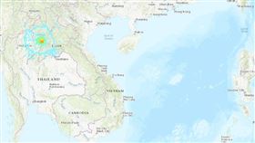 美國地質調查所,泰寮,6.1地震,震源深度,10公里(圖/翻攝自USGS網頁)